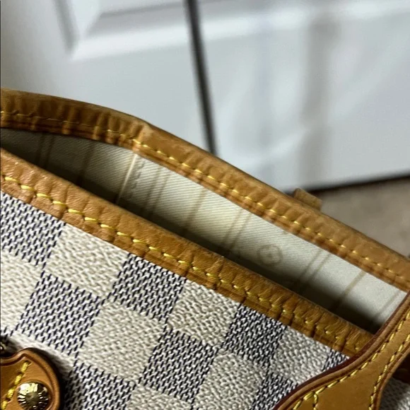 3346 Designer Checkered Tote Bag - Brown and Cream - Picture 7 of 13